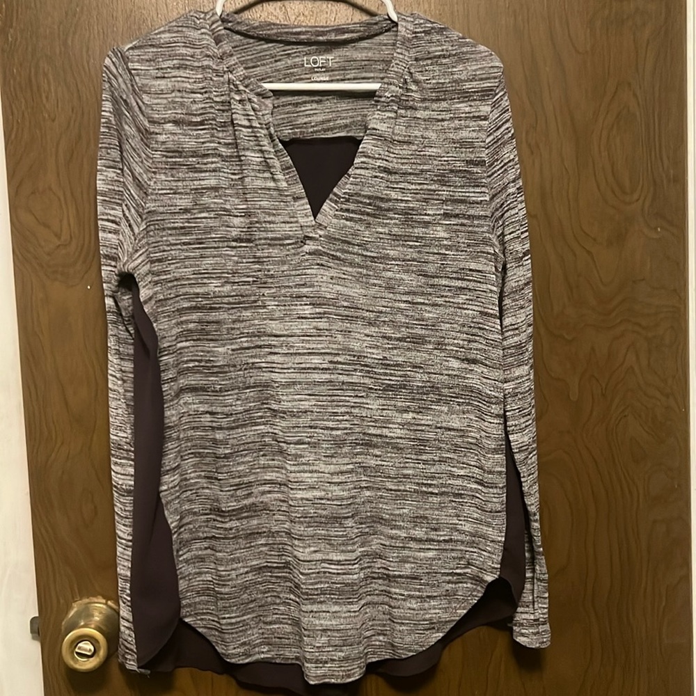 Loft purple long sleeved top size L